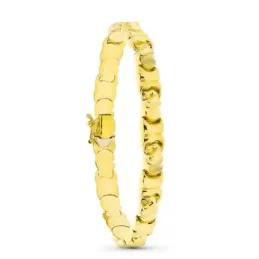 Pulsera oro 18k mujer semirrígida eslabones formas variadas