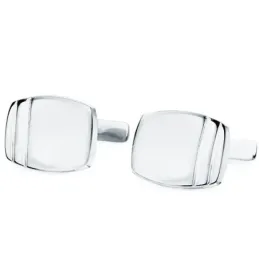 Gemelos oro blanco 18k hombre 17 mm. lisos tonel mate brillo cierre r