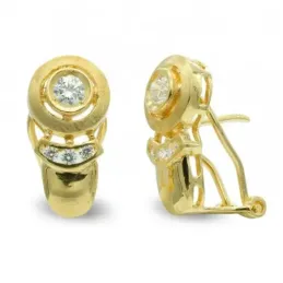 Pendientes oro 18k mujer redondos lisos combinados circonitas formas