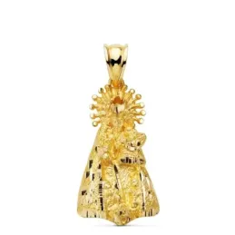 Virgen de los Desamparados colgante oro 18k unisex 23 mm. silueta