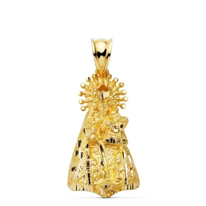 Virgen de los Desamparados colgante oro 18k unisex 23 mm. silueta