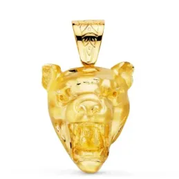 Colgante oro 18k hombre 40 mm. cabeza puma grande