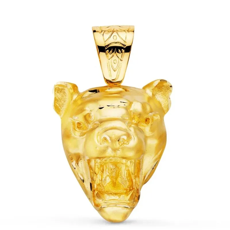 Colgante oro 18k hombre 40 mm. cabeza puma grande