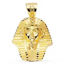 Colgante oro 18k hombre 46 mm. cabeza faraón grande