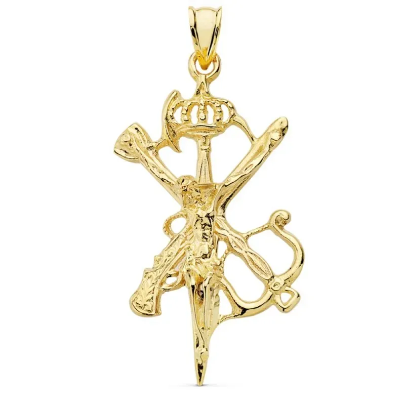 Cristo de la Legión colgante 18k unisex 45 mm. corona parte superior