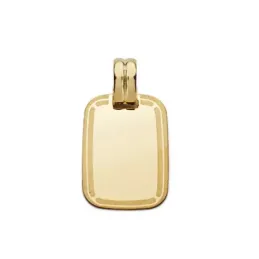 Colgante chapa oro 18k marco 20mm. grabación de imagen incluida