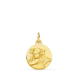Ángel Niña Revoltosa oro 18k matizada 14 mm.