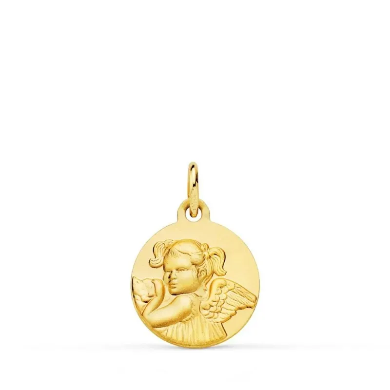 Ángel Niña Revoltosa oro 18k matizada 14 mm.
