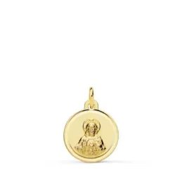Corazón de Jesús medalla oro 18k unisex 12 mm. bisel