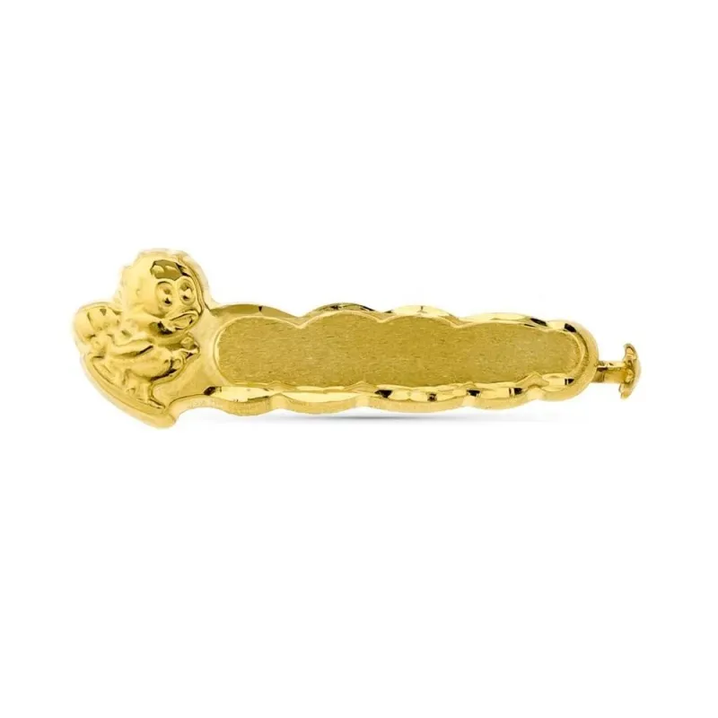 Alfiler oro 9k bebé 28 mm. forma nube figura pollito
