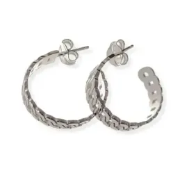 Pendientes plata Ley 925m aros mujer 20 mm. eslabones presión