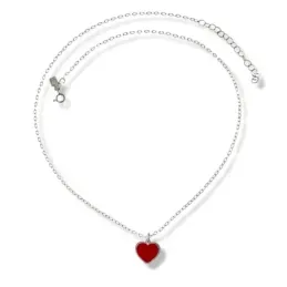 Gargantilla plata Ley 925m mujer 40 cm. cadena forzada colgante coraz