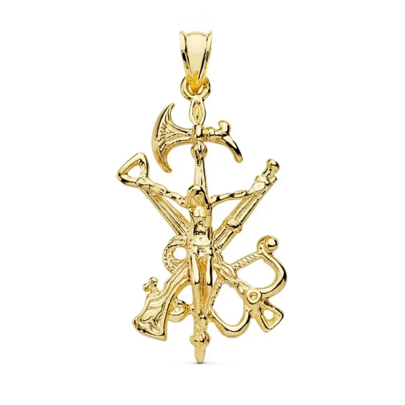 Cristo de la Legión colgante oro 18k unisex 35 mm. Detalles