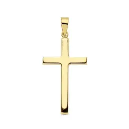 Cruz colgante oro 9k unisex 31 mm. lisa