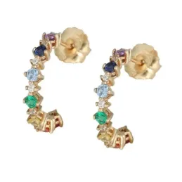 Pendientes oro 18k aros 15 mm. mujer 14 diamantes 0.11ct. combinados