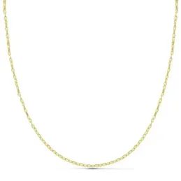 Cadena oro 18k unisex 50 cm. diamantada ancho eslabón 1.5 mm.
