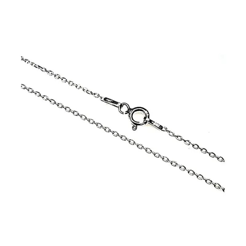 Cadena plata Ley 925m unisex 40 cm. forzada espesor hilo 0.25 mm. rea