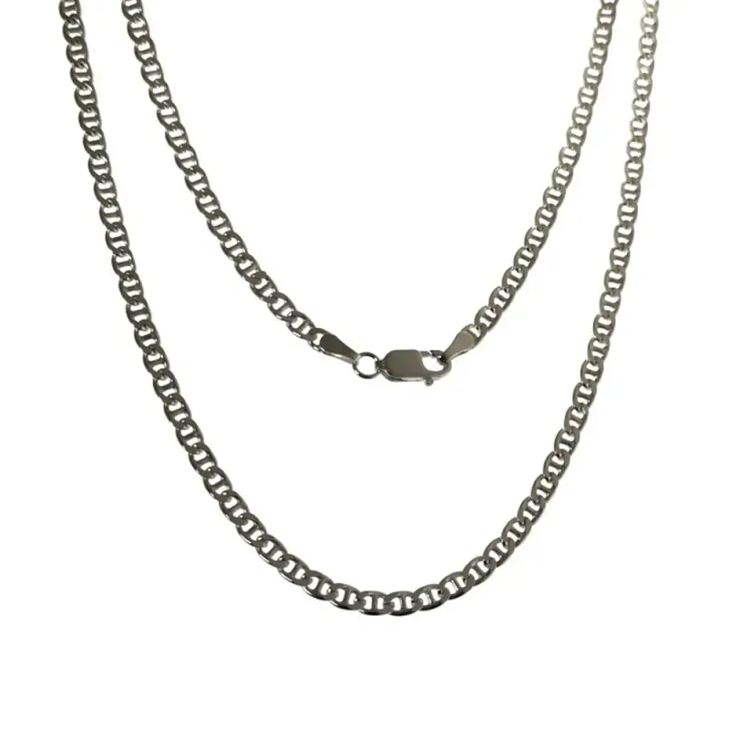 Cadena plata Ley 925m unisex 50 cm. marina espesor hilo 0.80 mm. mosq
