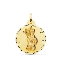 Cristo del Gran poder medalla oro 18k unisex 23 mm. lisa detalles tal