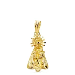 Virgen de los Desamparados colgante oro 18k unisex 20 mm. silueta rea