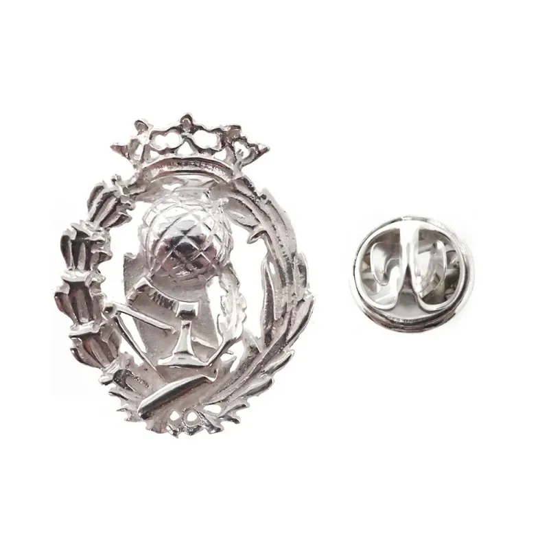 Insignia profesional Magisterio escudo plata Ley 925m 20 mm. pin cier