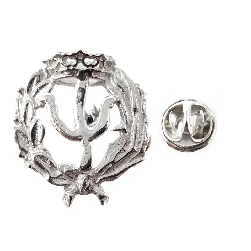 Insignia profesional Psicología escudo plata Ley 925m 20 mm. pin cier