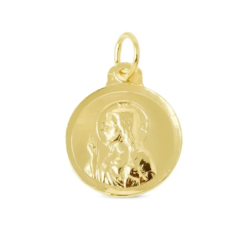 Escapulario Virgen del Carmen Sagrado Corazón Jesús Medalla Plata mac