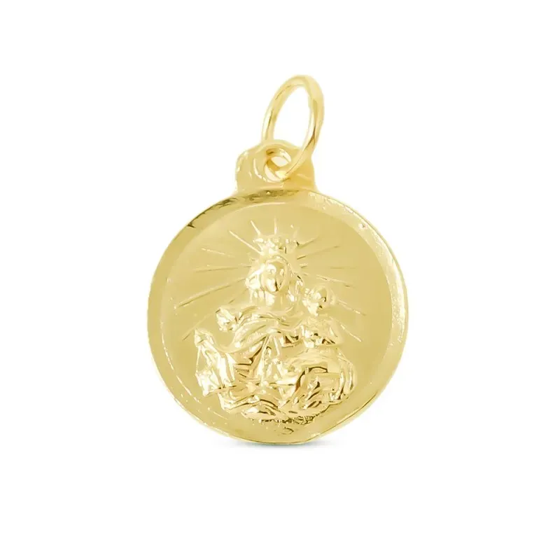 Escapulario Virgen del Carmen Sagrado Corazón Jesús Medalla Plata mac
