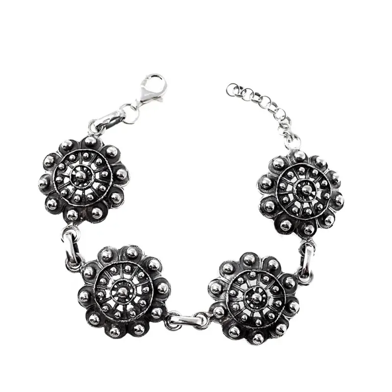 Pulsera plata ley 925m charro [AB0038]