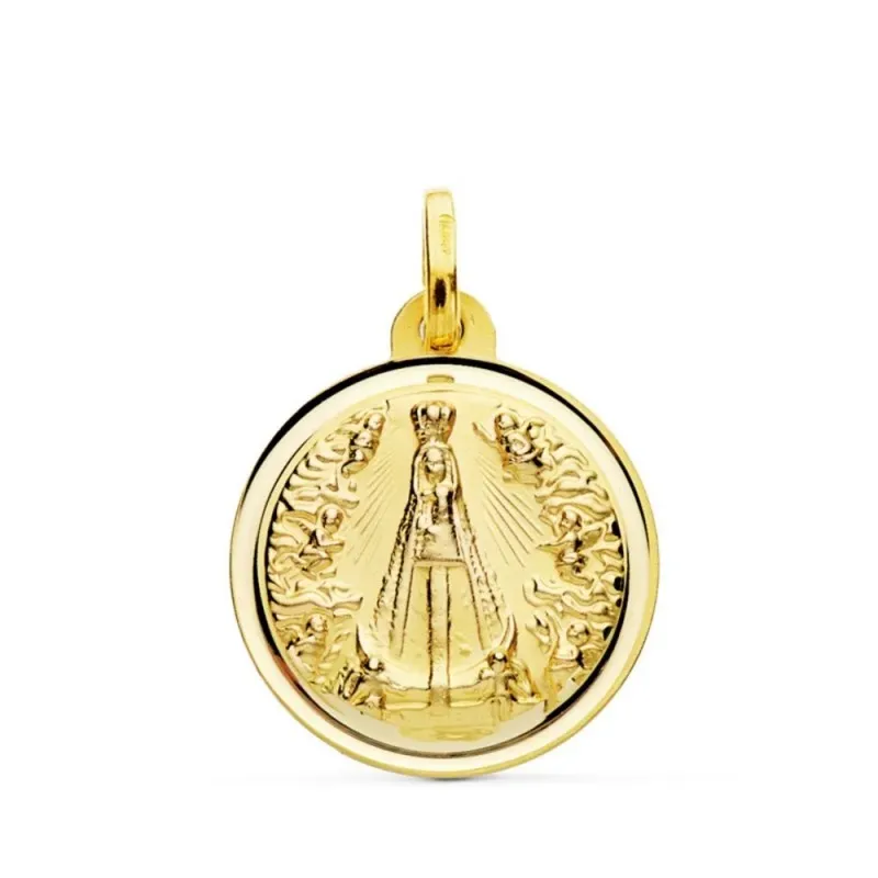 Virgen Nuestra Señora de Begoña medalla oro 18k unisex 18 mm. bisel l