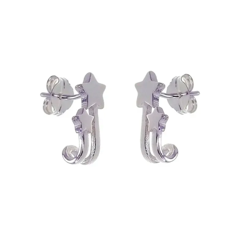 Pendientes plata Ley 925m mujer 15 mm. bandas verticales combinadas e