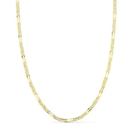 Cadena oro 18k unisex 50 cm. hueca 3x1 detalles eslabón 2 mm. reasa