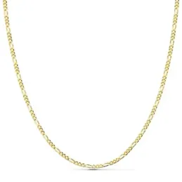 Cadena oro 18k unisex 50 cm. 3x1 eslabón 2 mm.