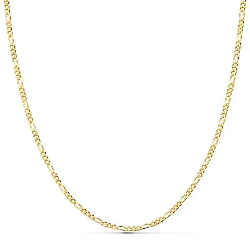 Cadena oro 18k unisex 50 cm. 3x1 eslabón 2 mm.