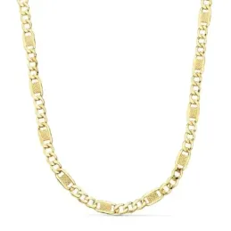 Cadena oro 18k unisex 60 cm. hueca 3x1 detalle eslabón 5 mm. mosquetó