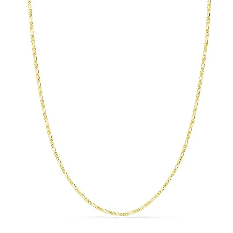 Cadena oro 18k unisex 40 cm. eslabón 3x1 ancho 1 mm. reasa
