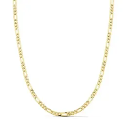 Cadena oro 18k unisex 50 cm. hueca 3x1 eslabón 4 mm.