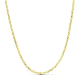 Cadena oro 18k unisex forzada 45 cm. hueca 2 mm. eslabón tallado reas