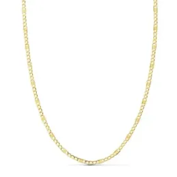 Cadena oro 18k unisex 50 cm. hueca 3x1 eslabón 2 mm. reasa