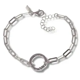 Pulsera plata Ley 925m mujer 17 cm. forzada alargada reasa marinera 1