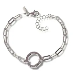 Pulsera plata Ley 925m mujer 17 cm. forzada alargada reasa marinera 1