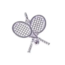Colgante plata Ley 925m unisex 25 mm. raquetas tenis