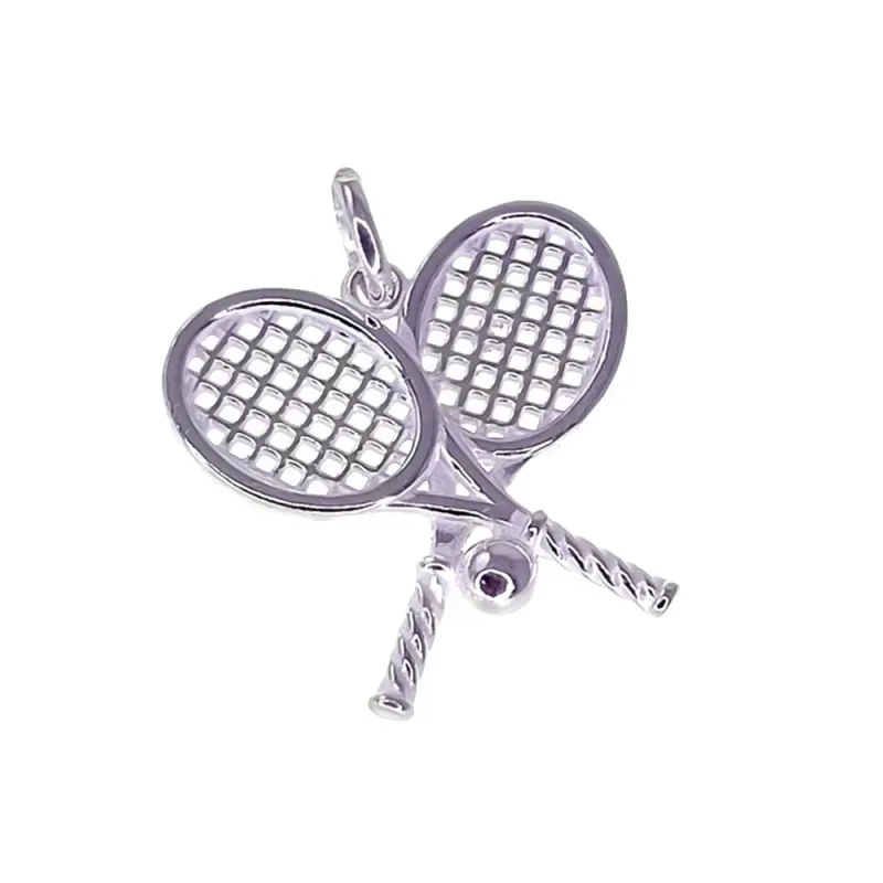 Colgante plata Ley 925m unisex 25 mm. raquetas tenis