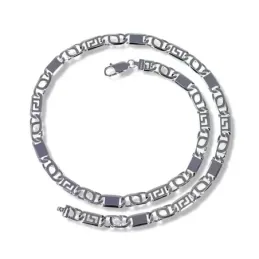 Cadena plata Ley 925m hombre 60 cm. ancho 6 mm. mosquetón