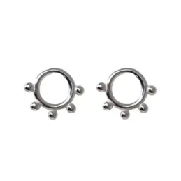 Pnedientes plata Ley 925m mujer Karma 10 mm. presión