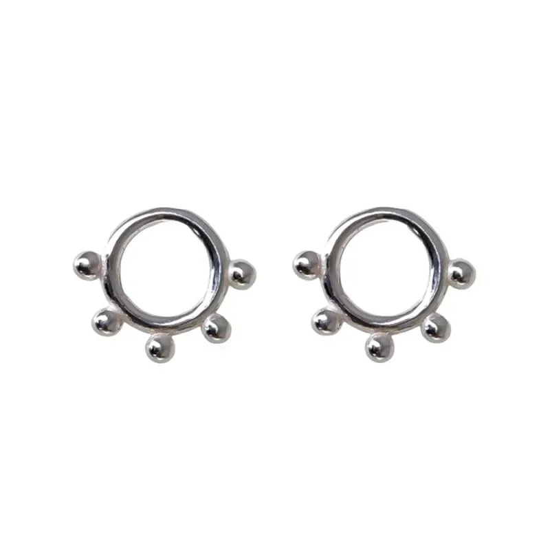 Pnedientes plata Ley 925m mujer Karma 10 mm. presión