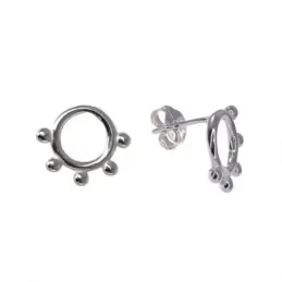 Pnedientes plata Ley 925m mujer Karma 10 mm. presión