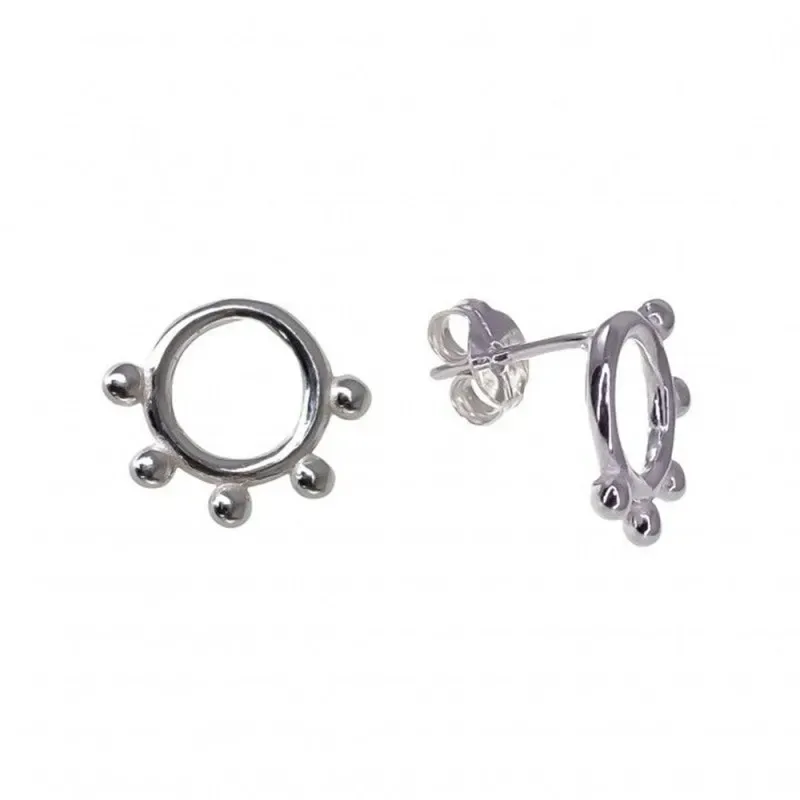 Pnedientes plata Ley 925m mujer Karma 10 mm. presión