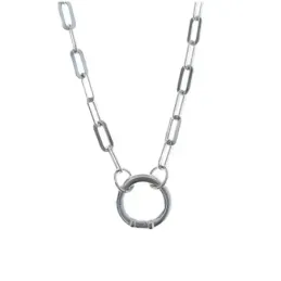 Gargantilla plata Ley 925m mujer 42.5 cm. forzada alargada
