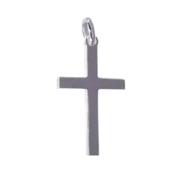 Cruz colgante plata Ley 925m unisex 26 mm. plana lisa